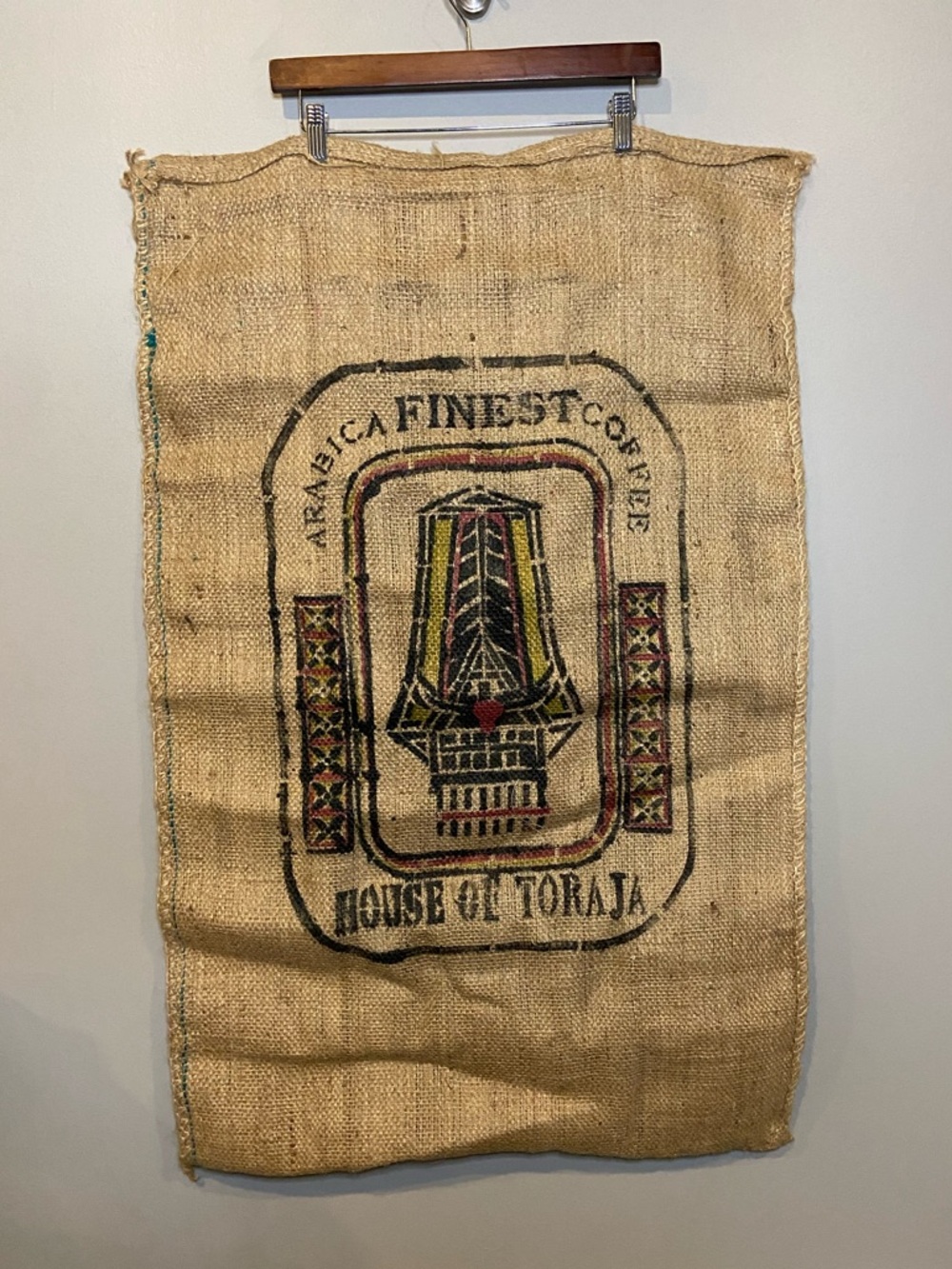 Sulawesi Toraja Arabica Coffee Burlap Sack / Royal Coffee Inc / Rustic Decor